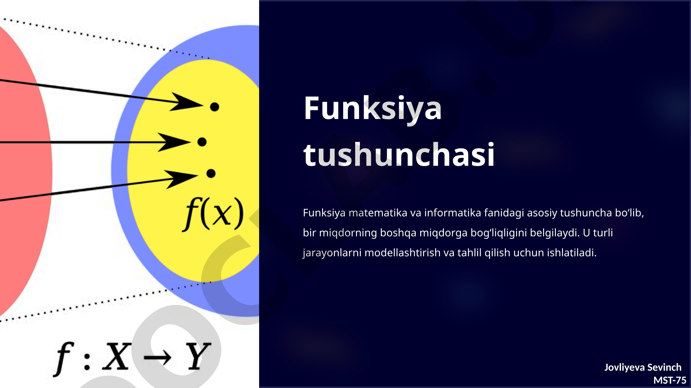 Funksiya tushunchasi