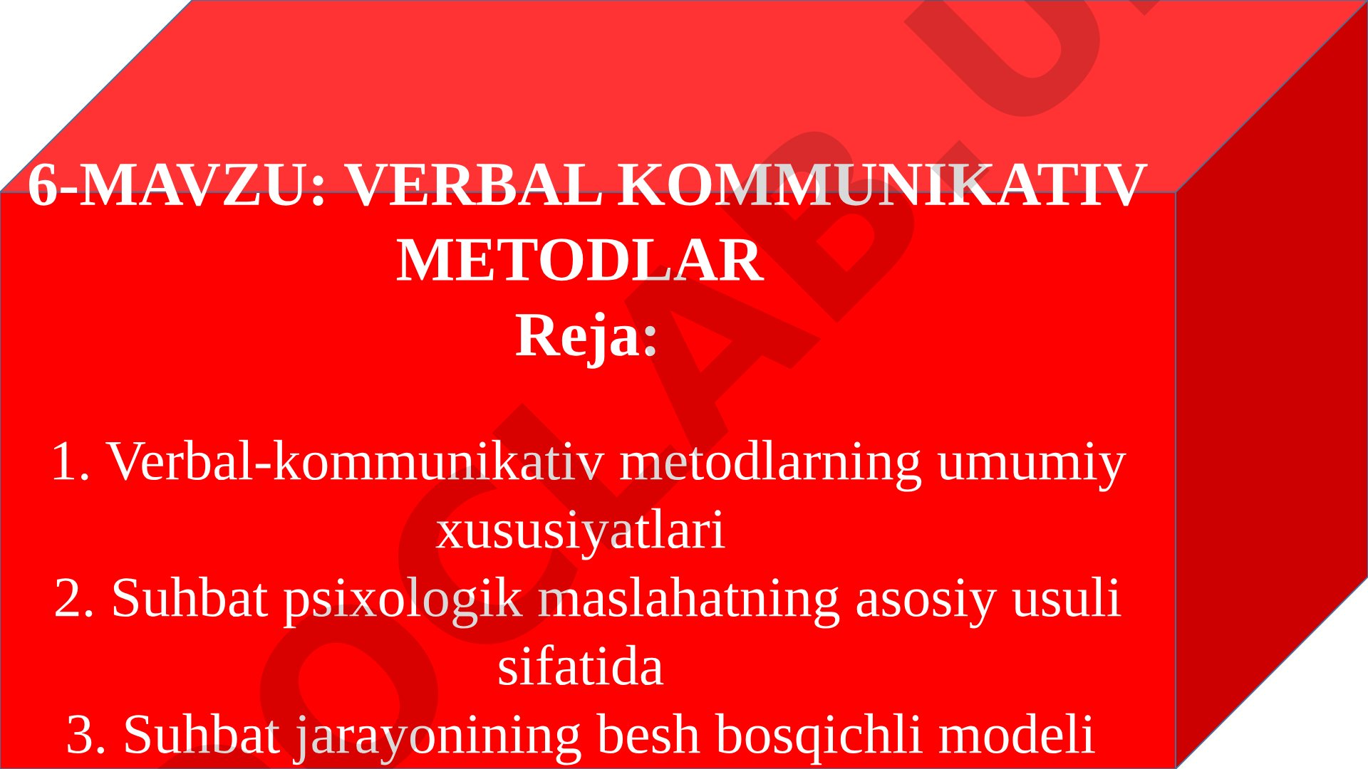 Verbal kommunikativ metodlar