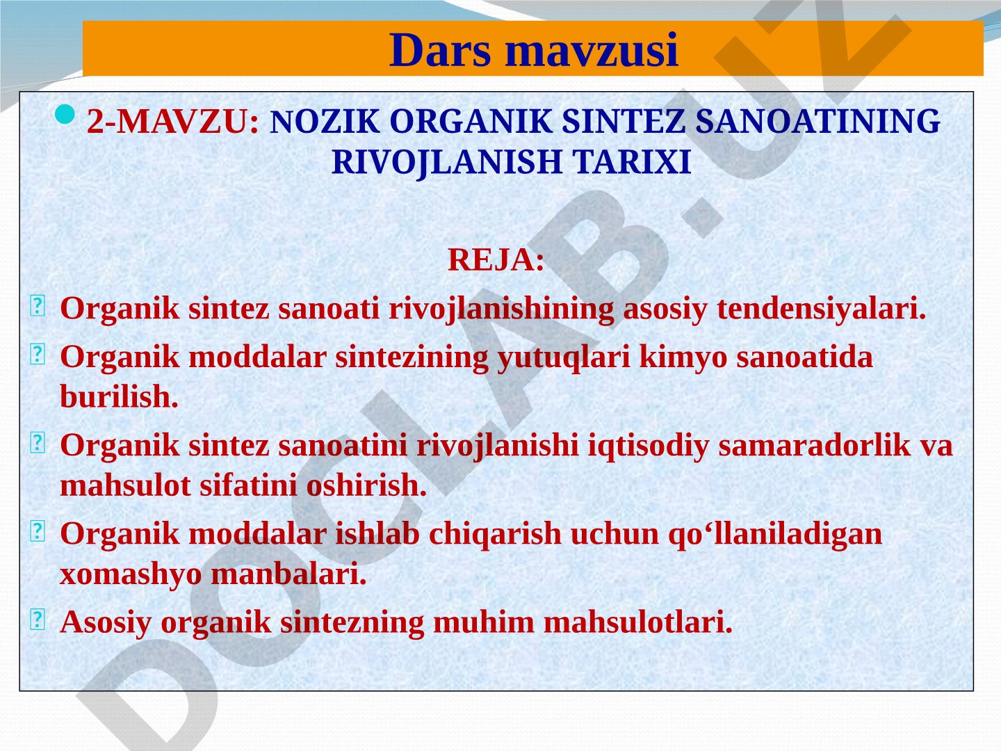Nozik organik sintez sanoatining rivojlanish tarixi