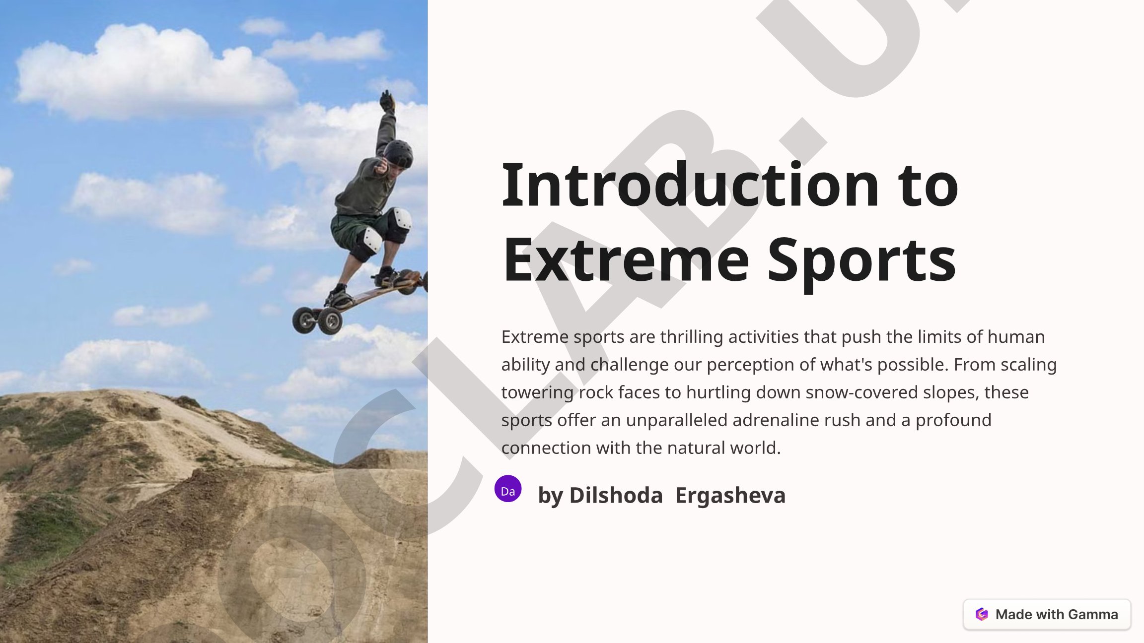 Introduction to Extreme Sports
