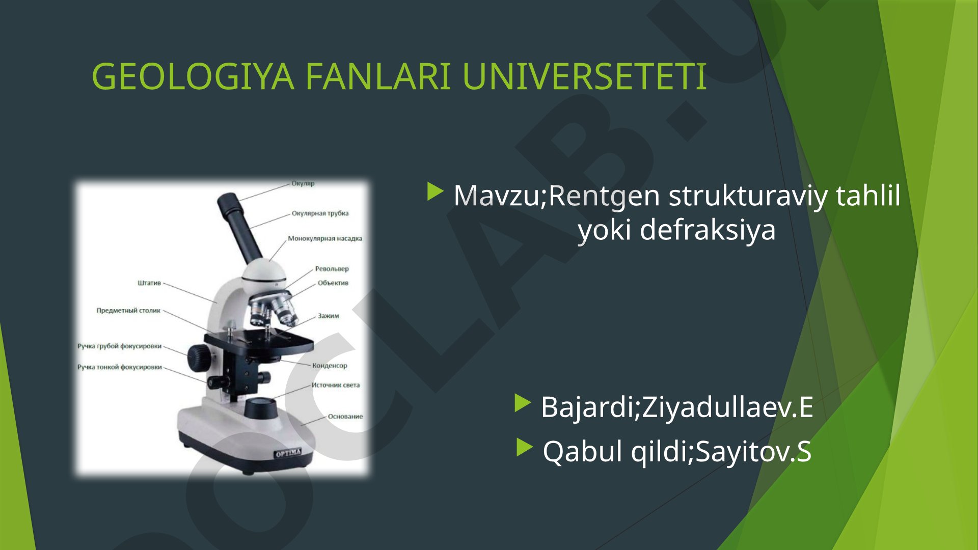 Rentgen strukturaviy tahlil yoki defraksiya