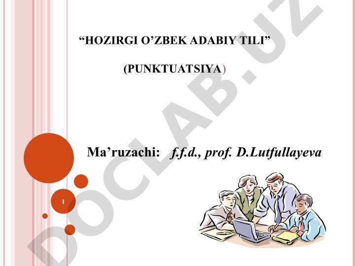 Hozirgi o'zbek adabiy tilida punktuatsiya