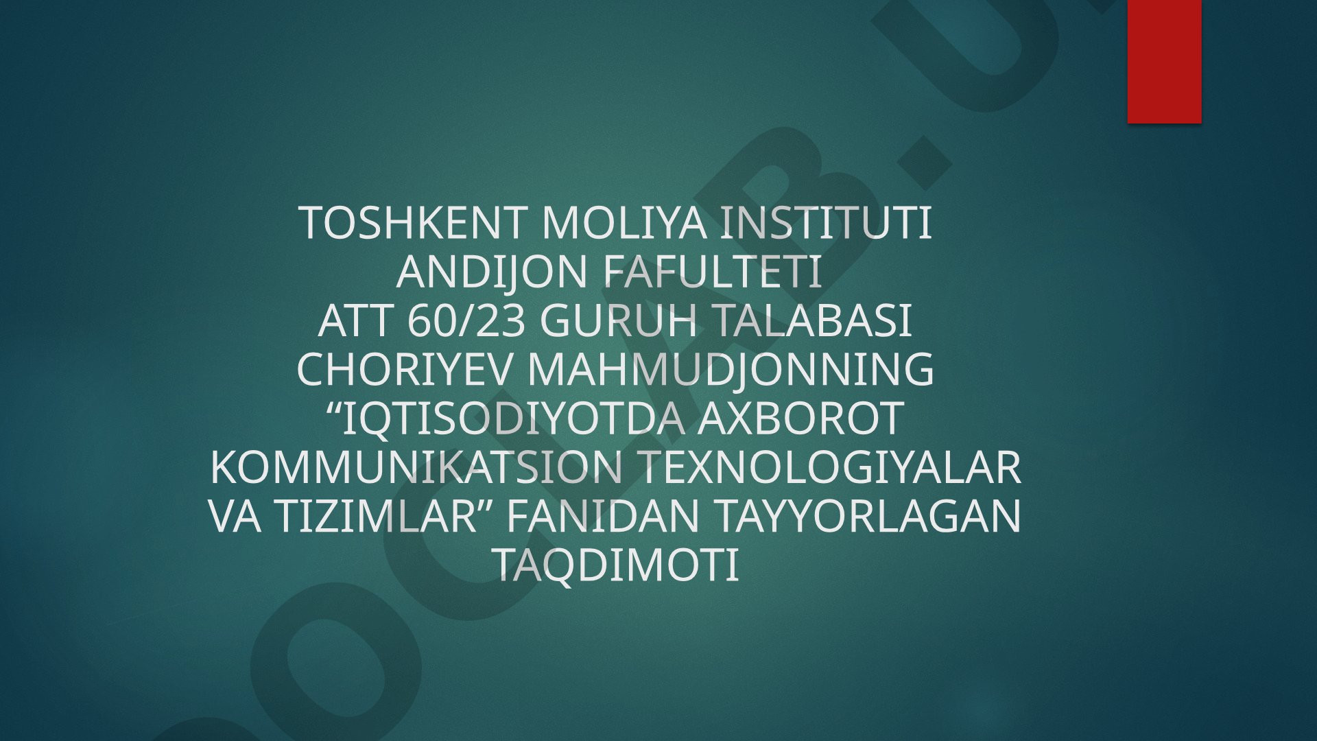 Iqtisodiy axborot tizimlarida mobil platformalar texnologiyasining o'rni va ahamiyati