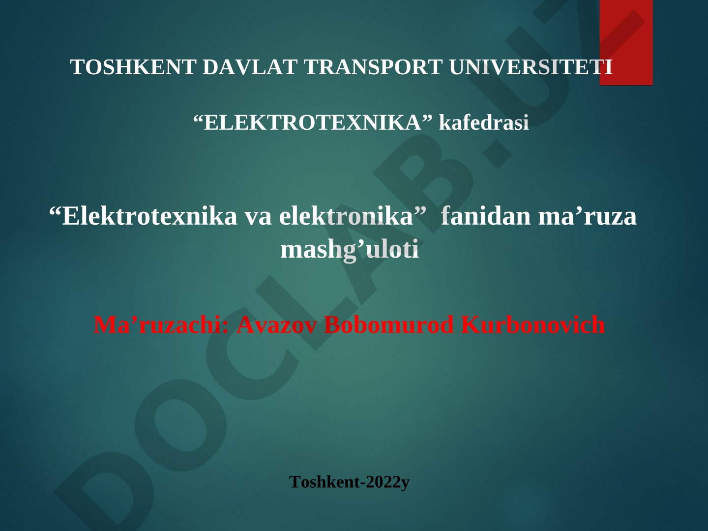 Uch fazali o'zgaruvchan tok zanjirlari haqida umumiy tushunchalar