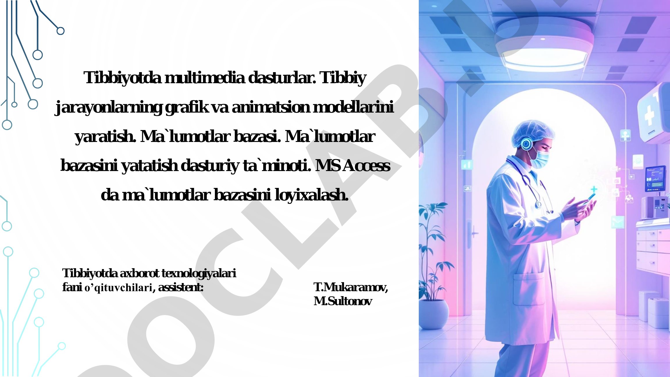Tibbiyotda multimedia dasturlar