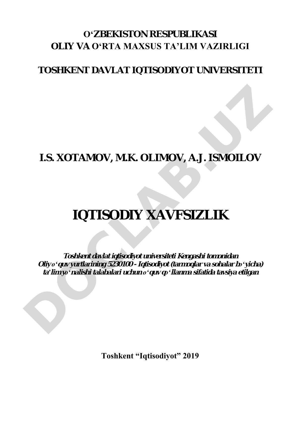 Iqtisodiy xavfsizlik