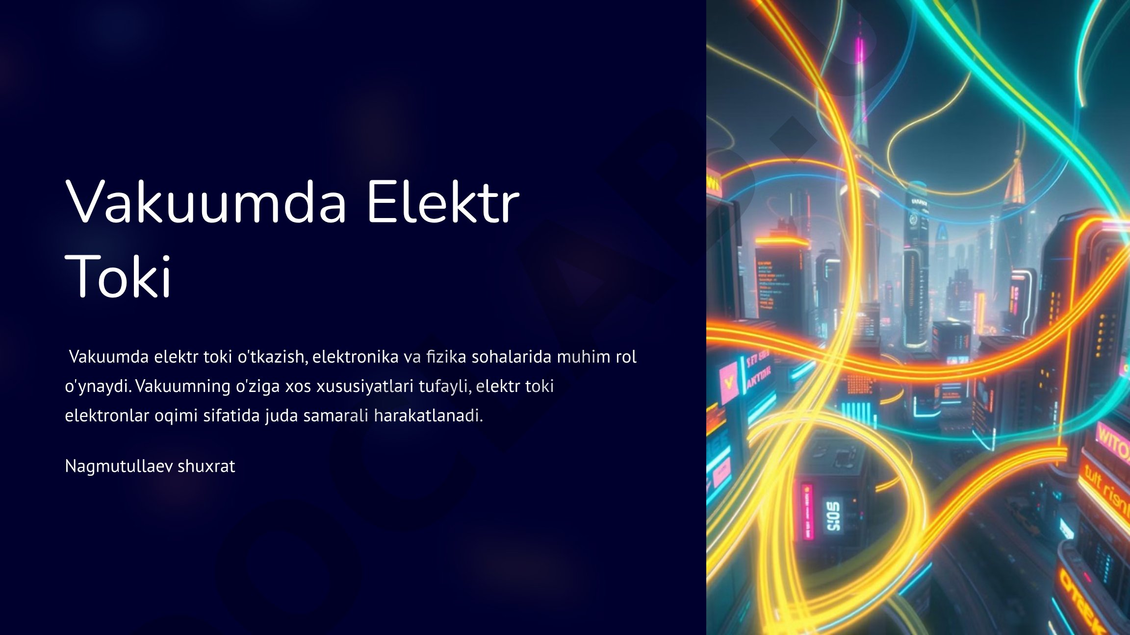 Vakuumda elektr toki