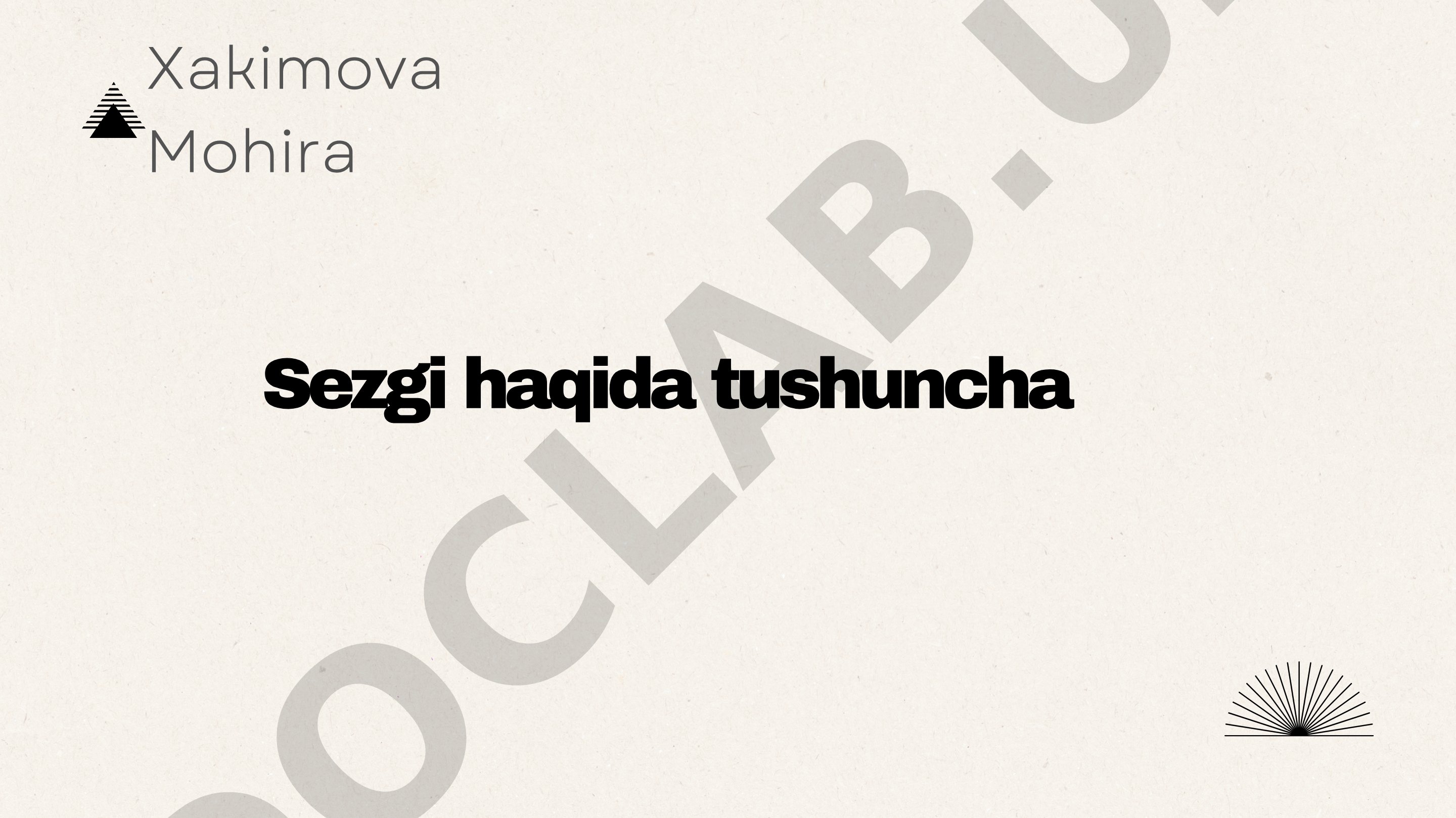 Sezgi haqida tushuncha