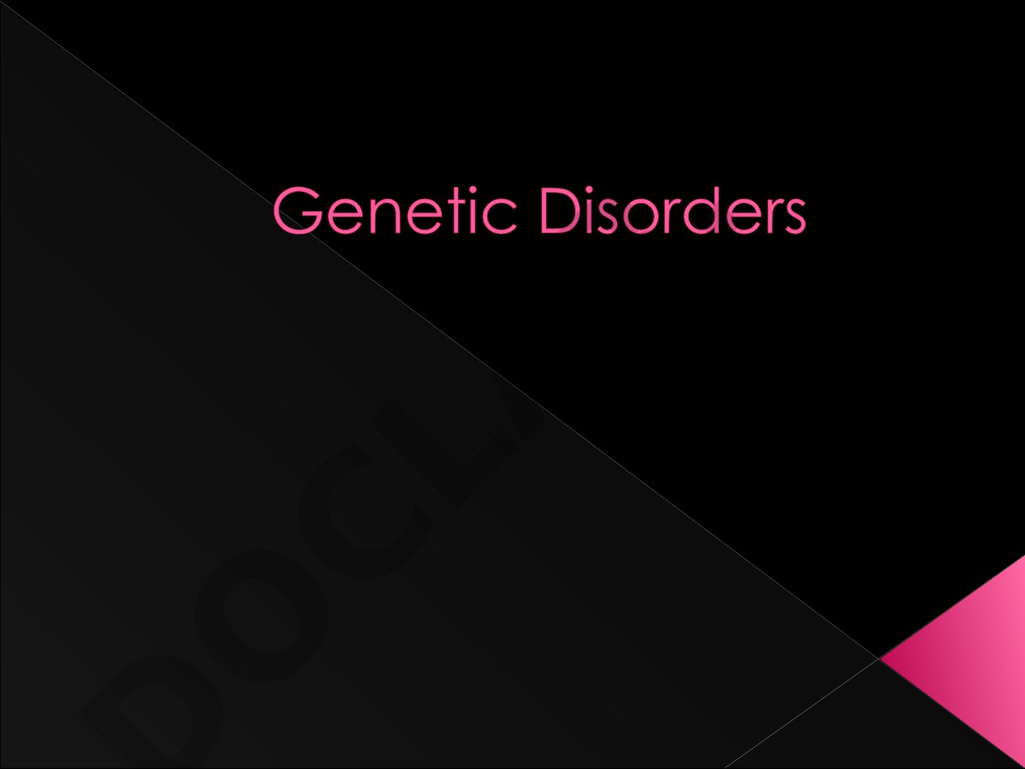 Genetic Disorders Classification and Gaucher Disease