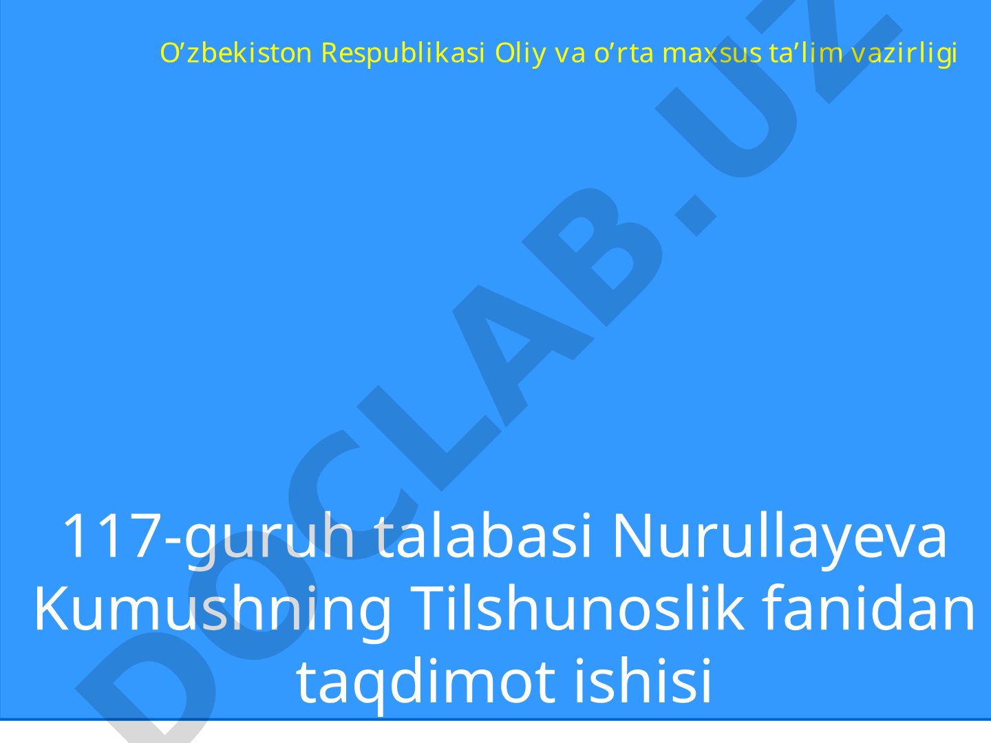 Fonetika haqida umumiy ma'lumot, nutq tovushlari, urg'u, bo'g'in va ohang