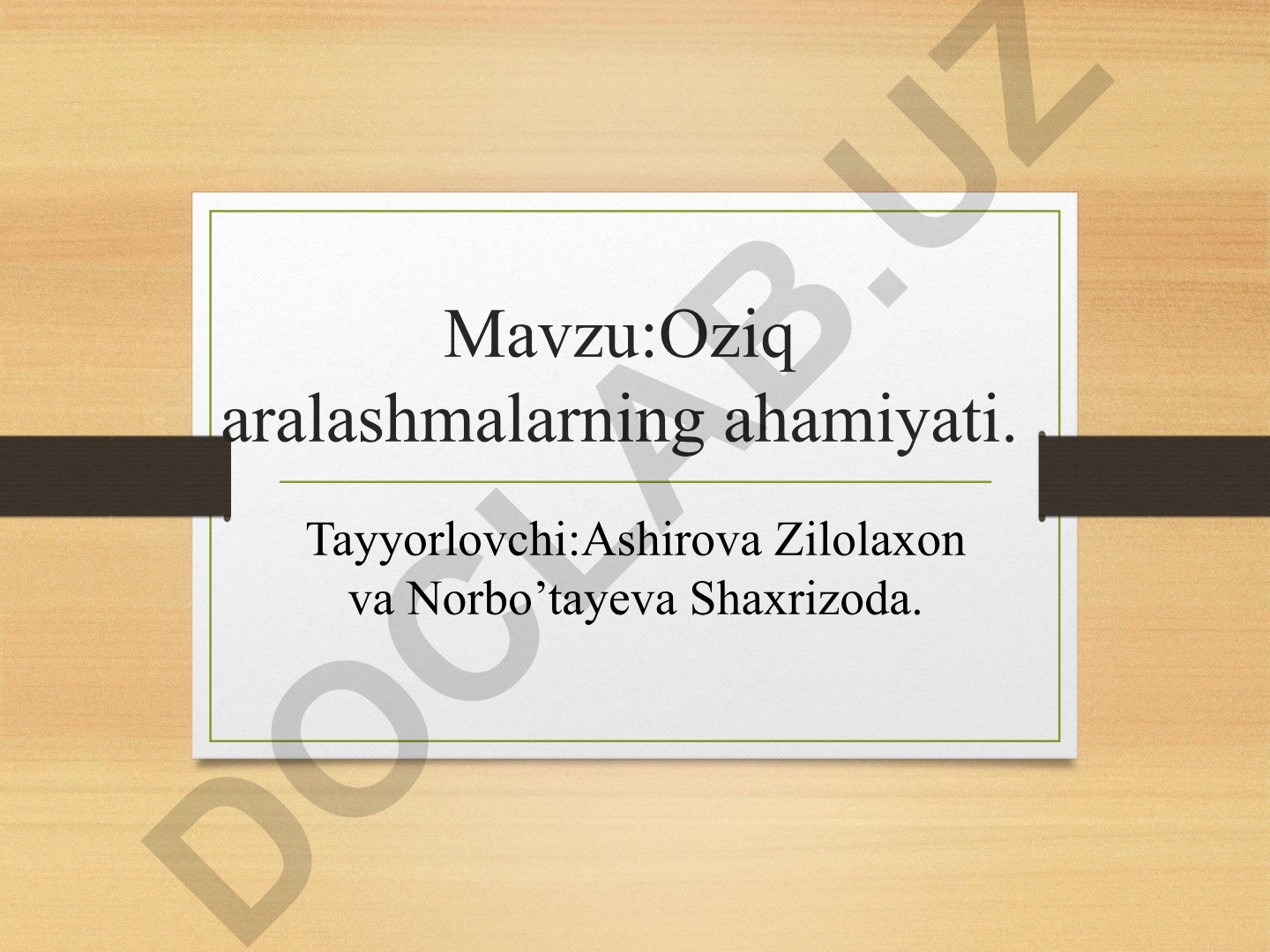 Oziq aralashmalarning ahamiyati