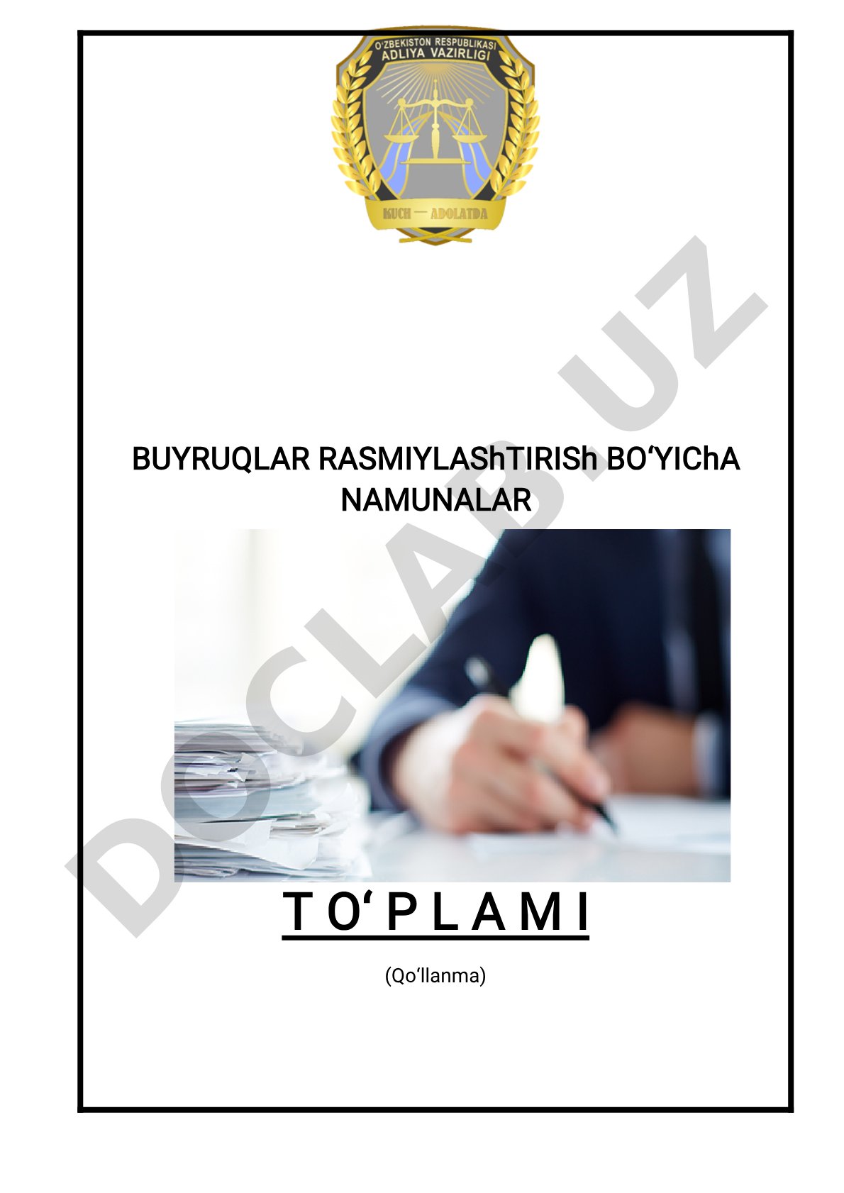 Buyruqlarni rasmiylashtirish bo‘yicha namunalar