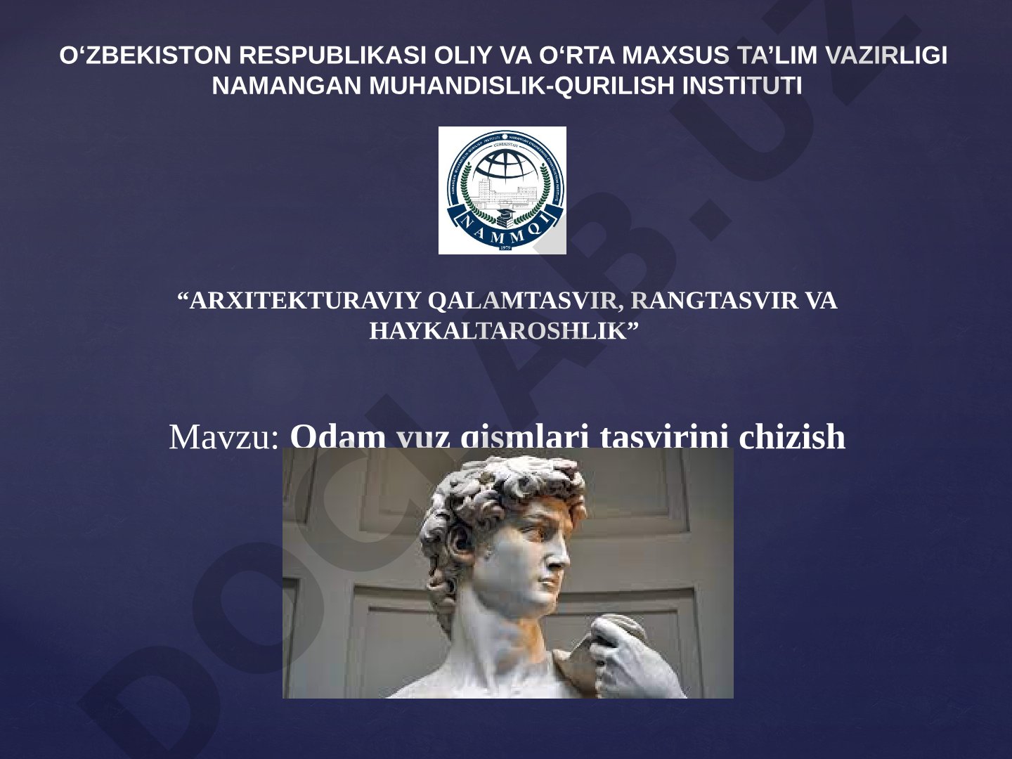 Odam yuz qismlari tasvirini chizish