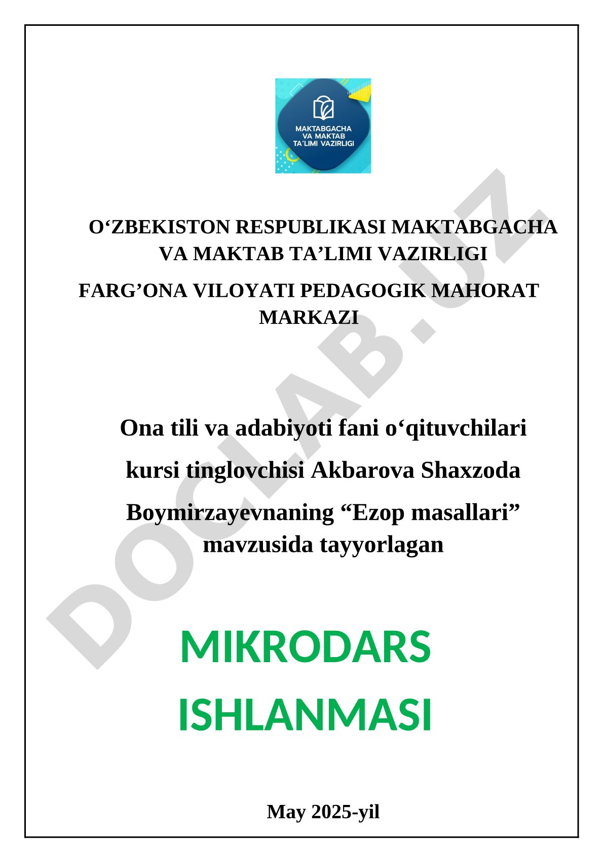 Ezop masallari