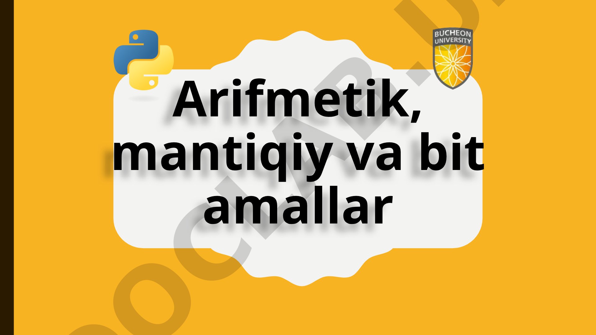 Arifmetik, mantiqiy va bit amallar