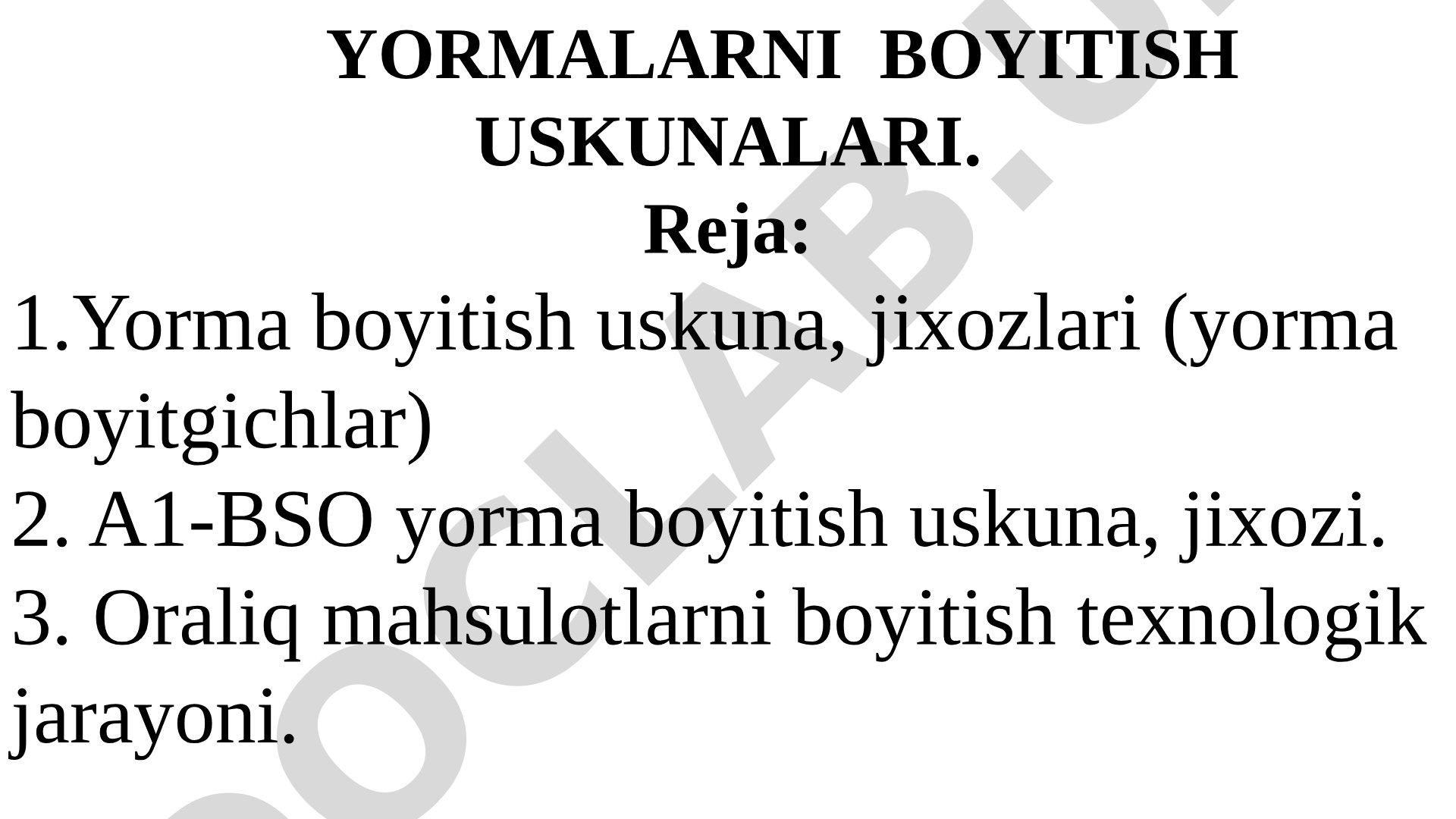 Yormalarni boyitish uskunalari