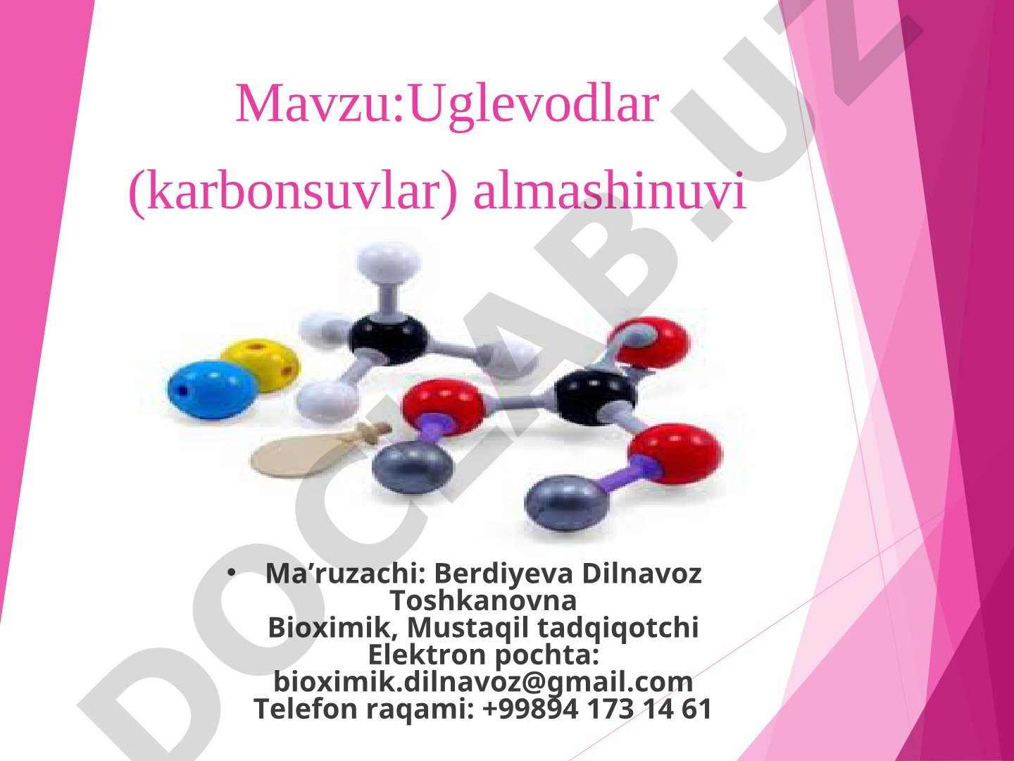Uglevodlar (karbonsuvlar) almashinuvi