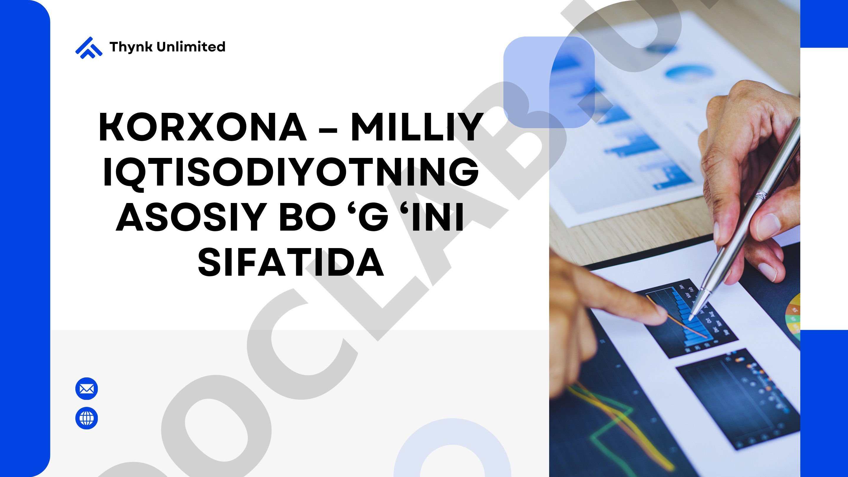 Ishlab chiqarish korxonasi iqtisodiyotning asosiy bo'g'ini sifatida