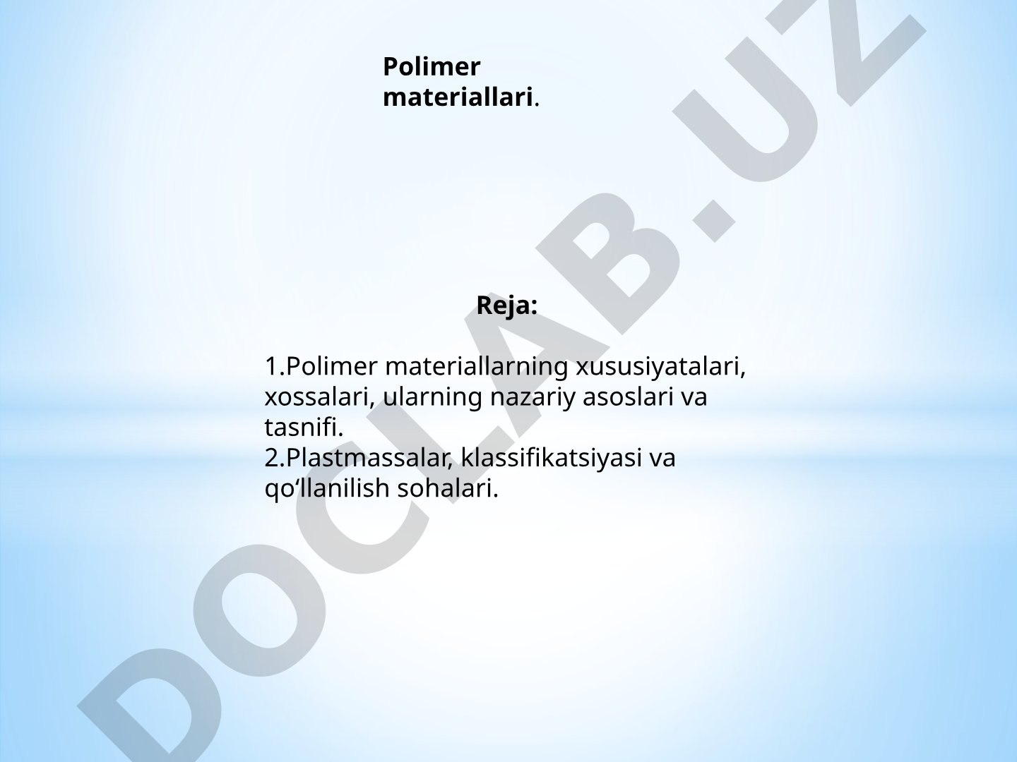 Polimer materiallari