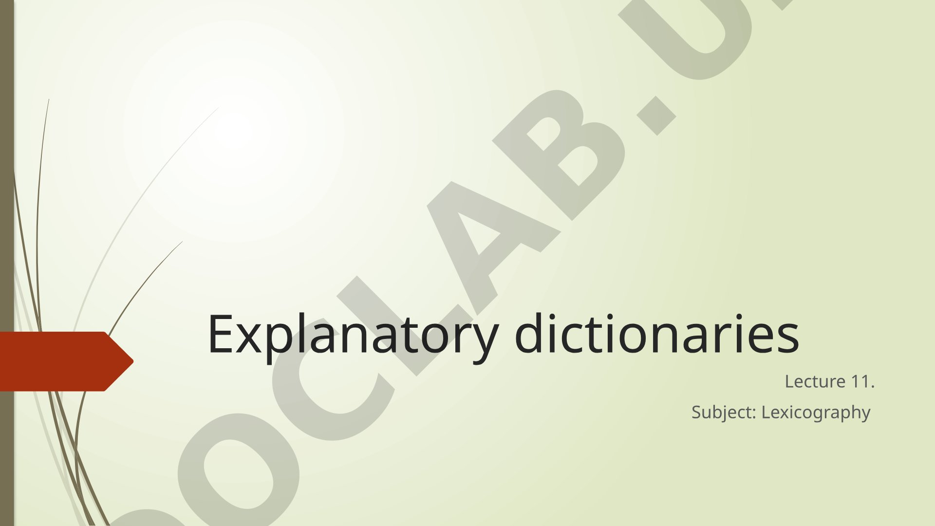 Lexicography