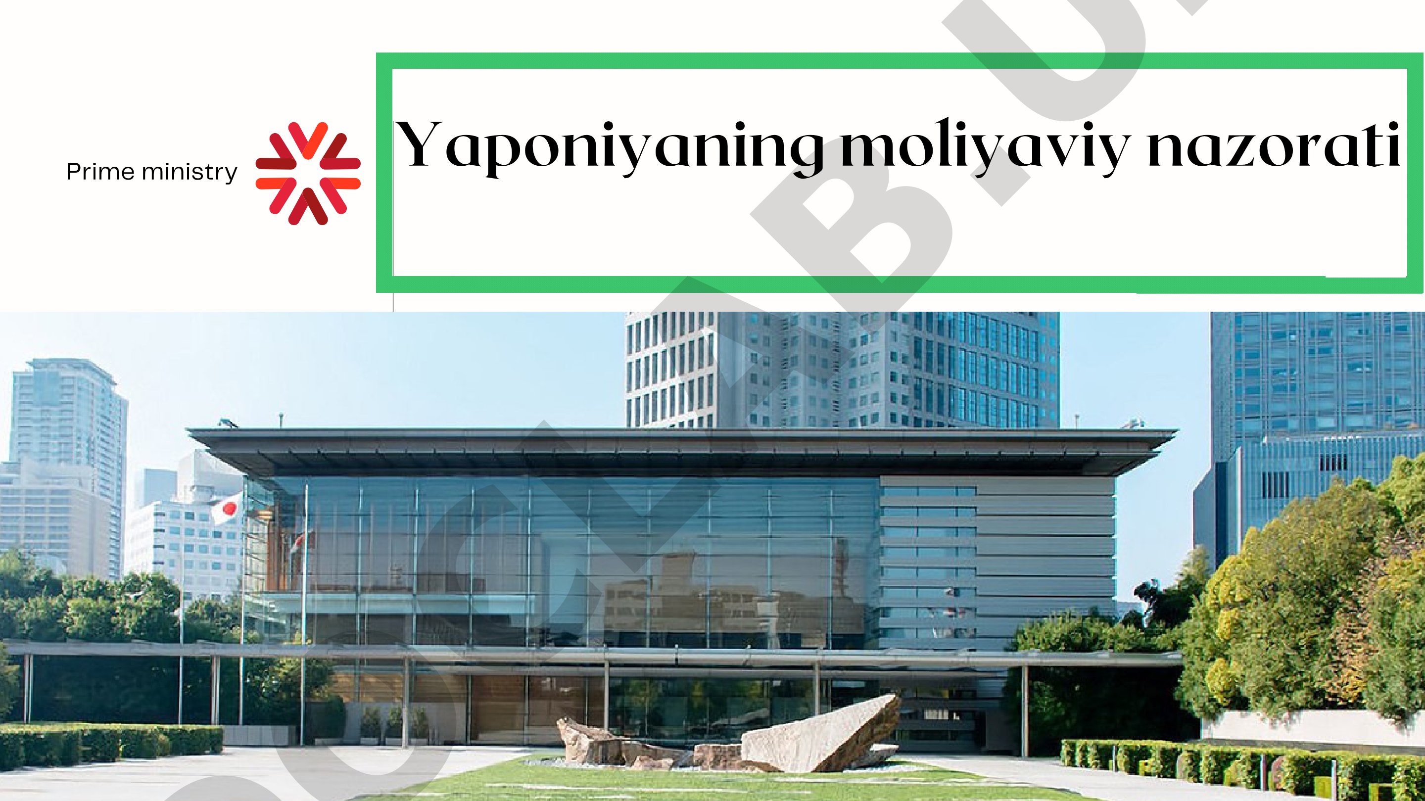 Prime ministry Yaponiyaning moliyaviy nazorati