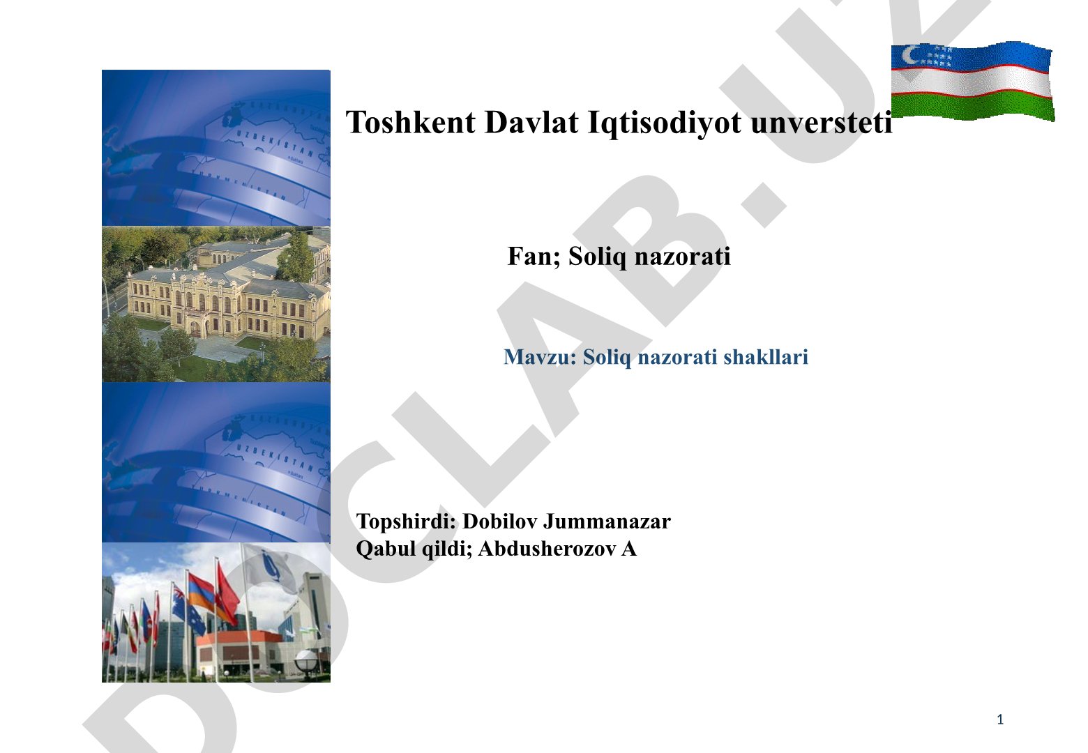 Soliq nazorati shakllari