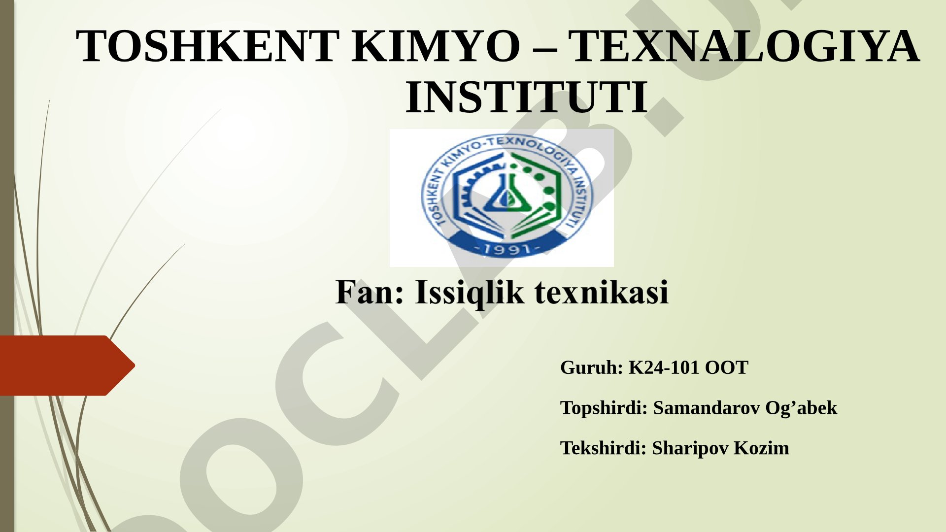 Sanoat korxonalariga kogereratsiya tizimini qo'llash bilan issiqlik tizimini tejash