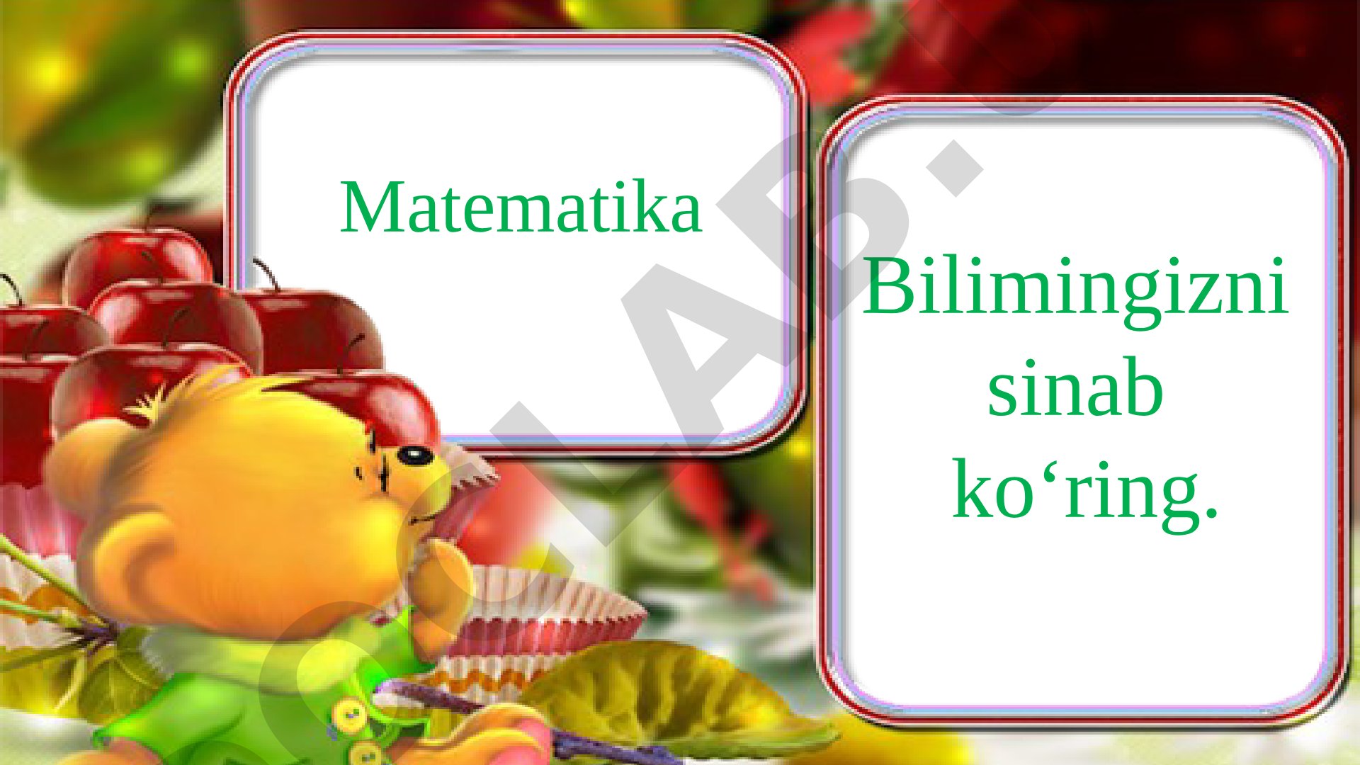 Matematika Bilimingizni sinab ko'ring