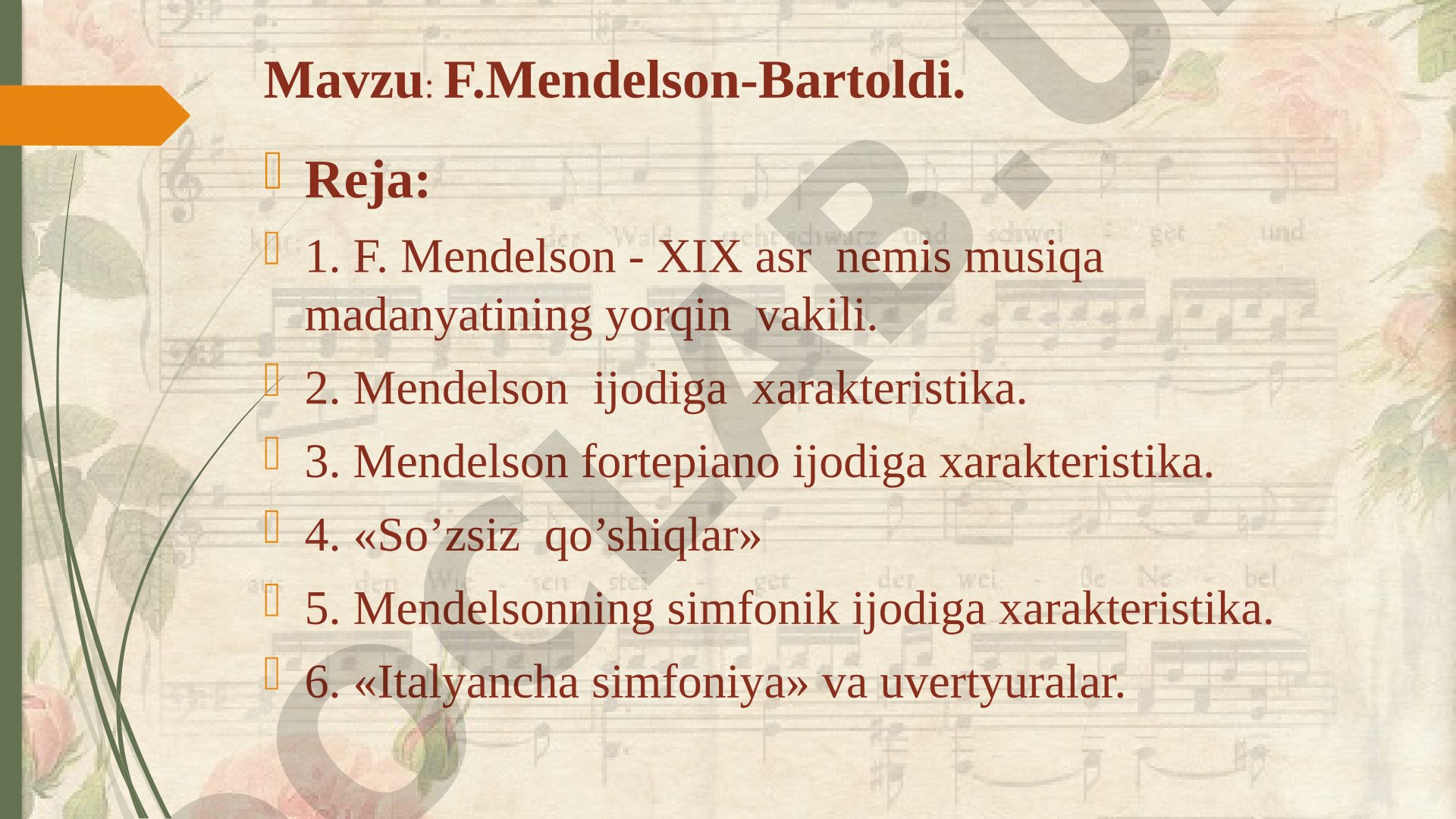 F.Mendelson-Bartoldi.