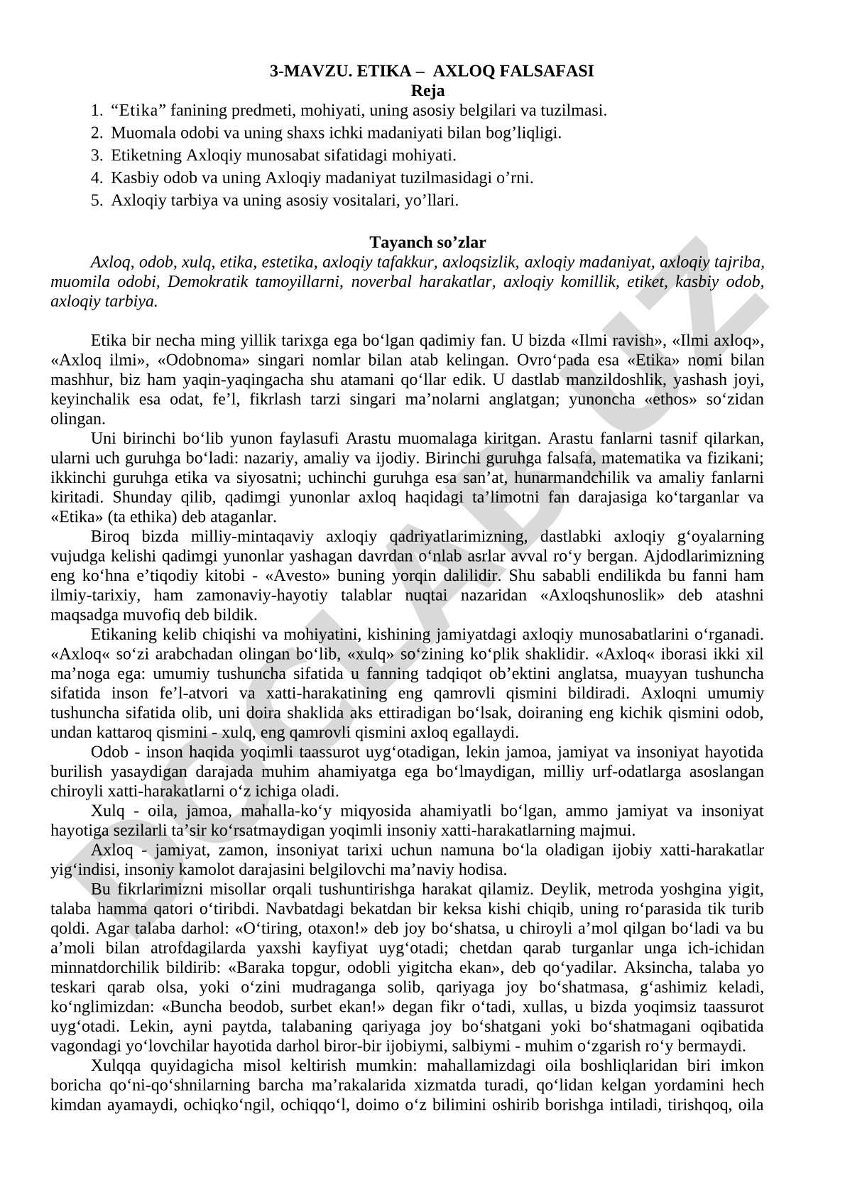 Etika – axloq falsafasi