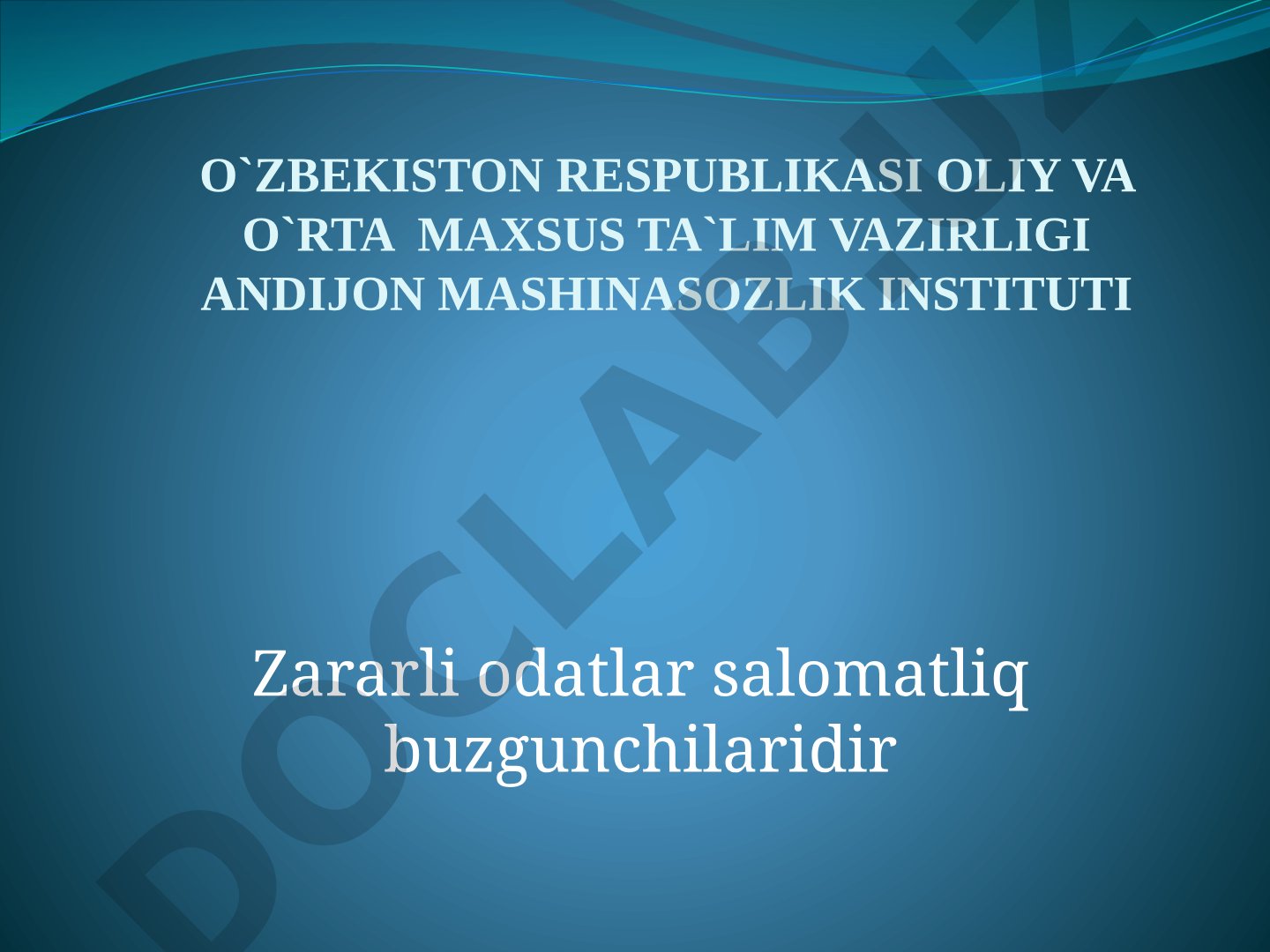 Giyohvandlik va uning oqibatlari