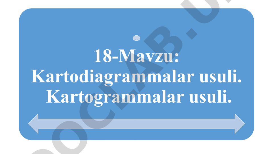 Kartodiagrammalar va kartogrammalar usullari