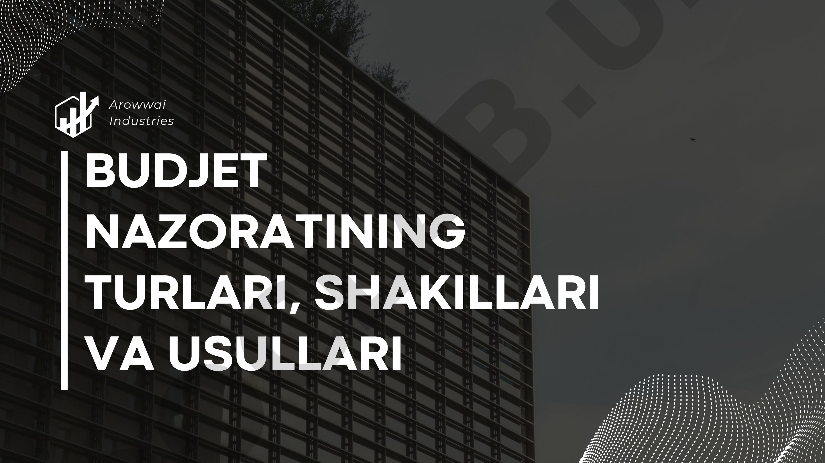 Budjet nazoratining turlari, shakillari va usullari