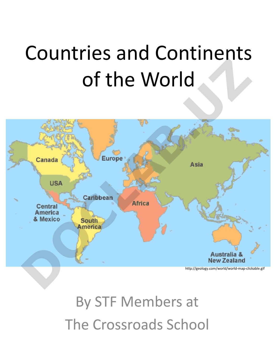 Countries and Continents of the World