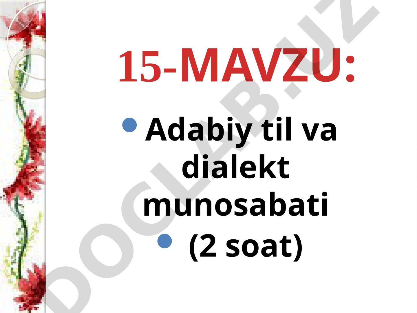 Adabiy til va dialekt munosabati