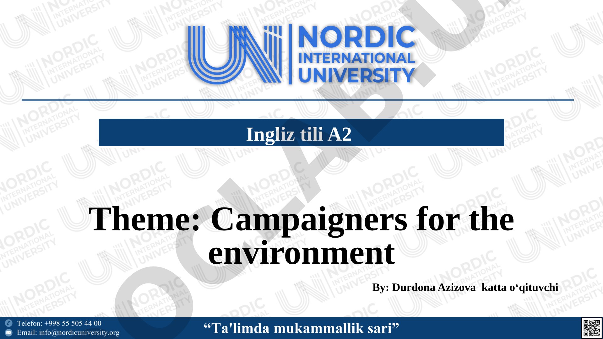 Campaigners for the environment