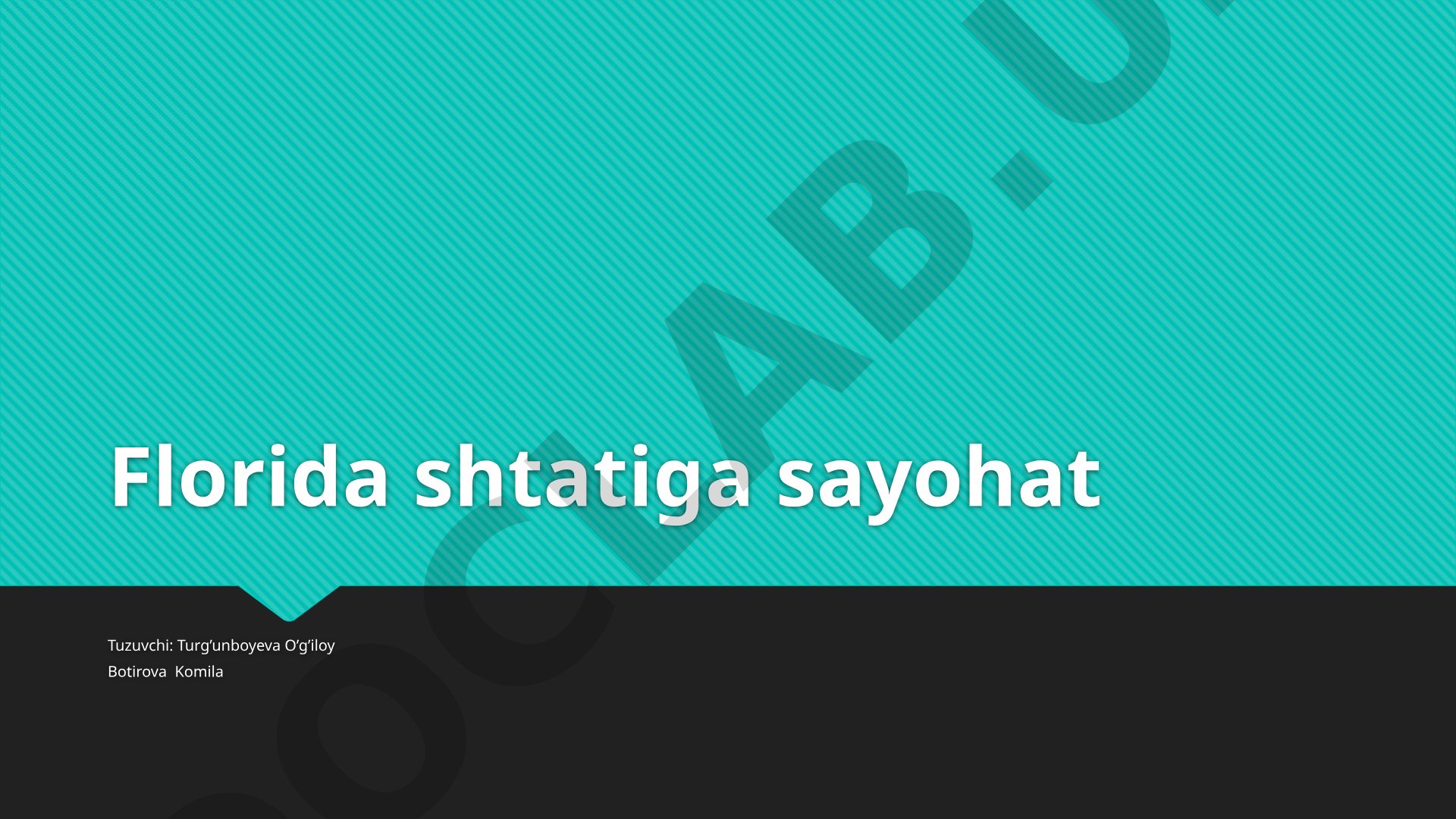 Florida shtatining geografik joylashuvi, iqlimi, iqtisodiyoti va diqqatga sazovor joylari
