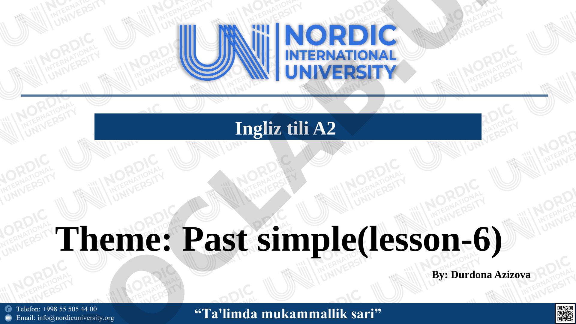 Past simple(lesson-6)