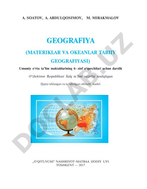 Geografiya (Materiklar va okeanlar tabiiy geografiyasi)
