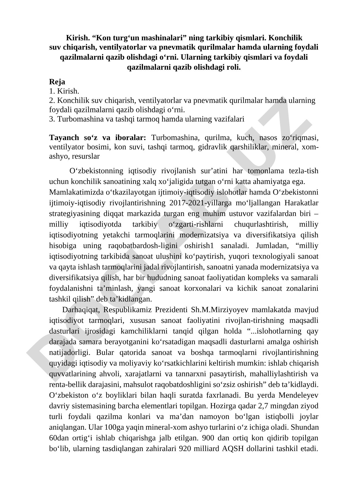 Kon turg‘un mashinalari ning tarkibiy qismlari