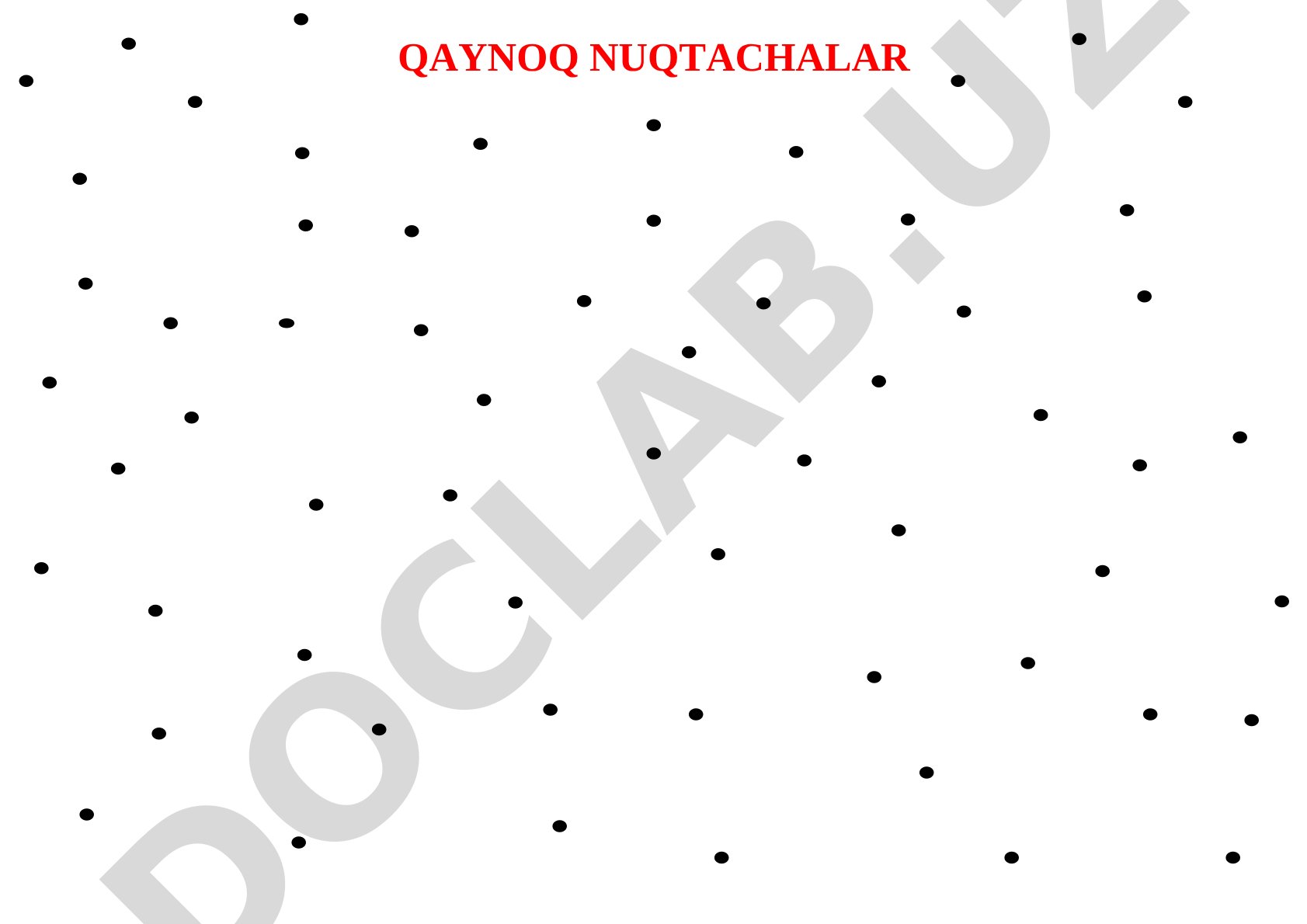Qaynoq nuqtalar va quvnoq bo'g'inlar