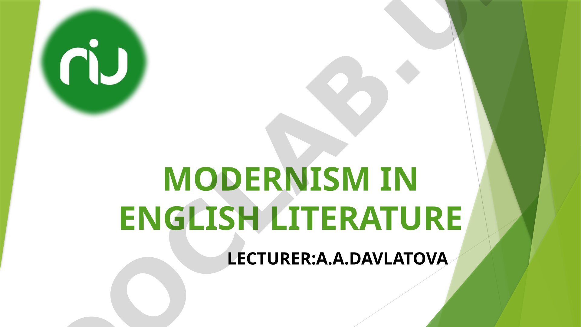 Modernism in English Literature
