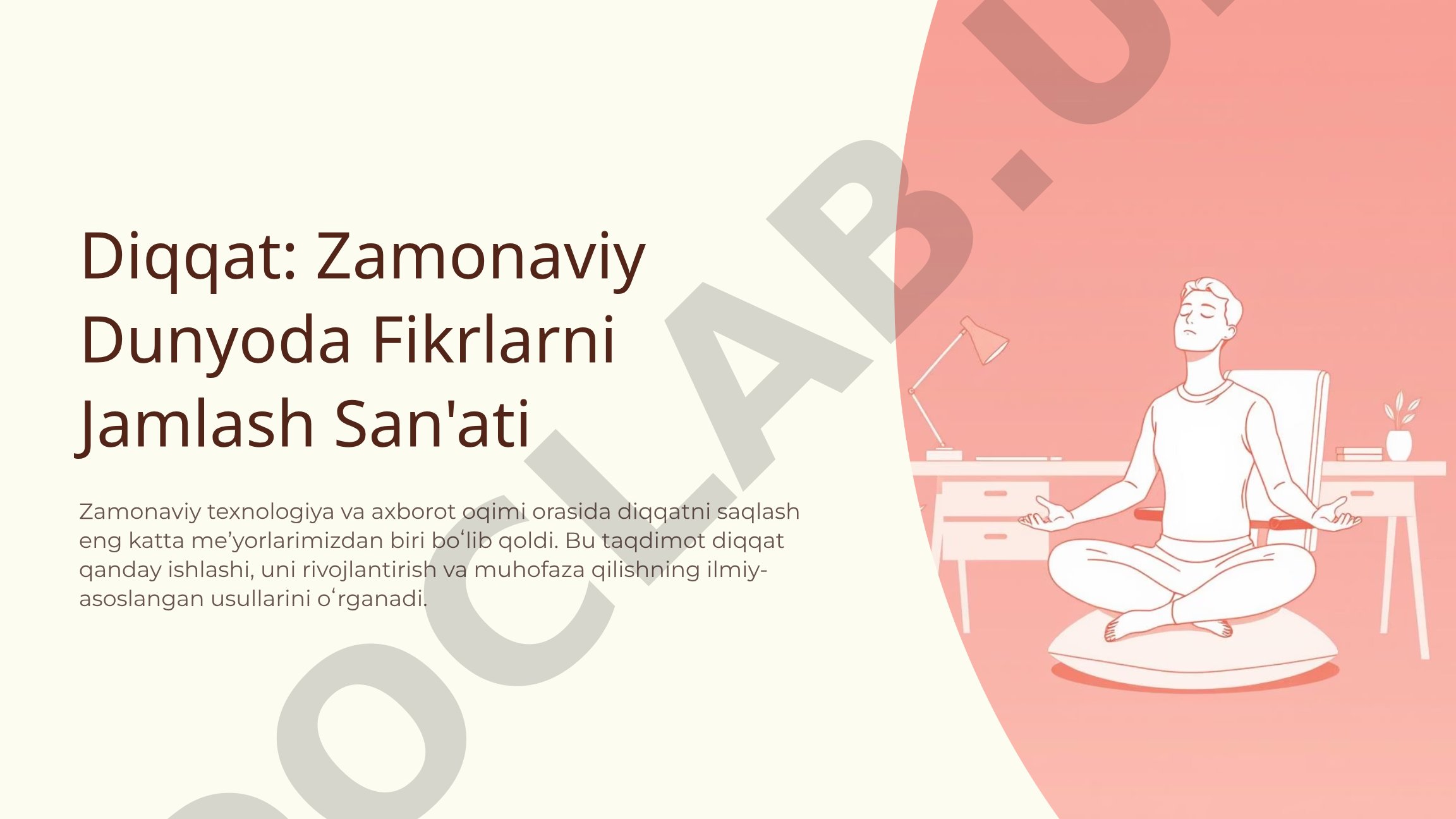Zamonaviy dunyoda fikrlarni jamlash san'ati