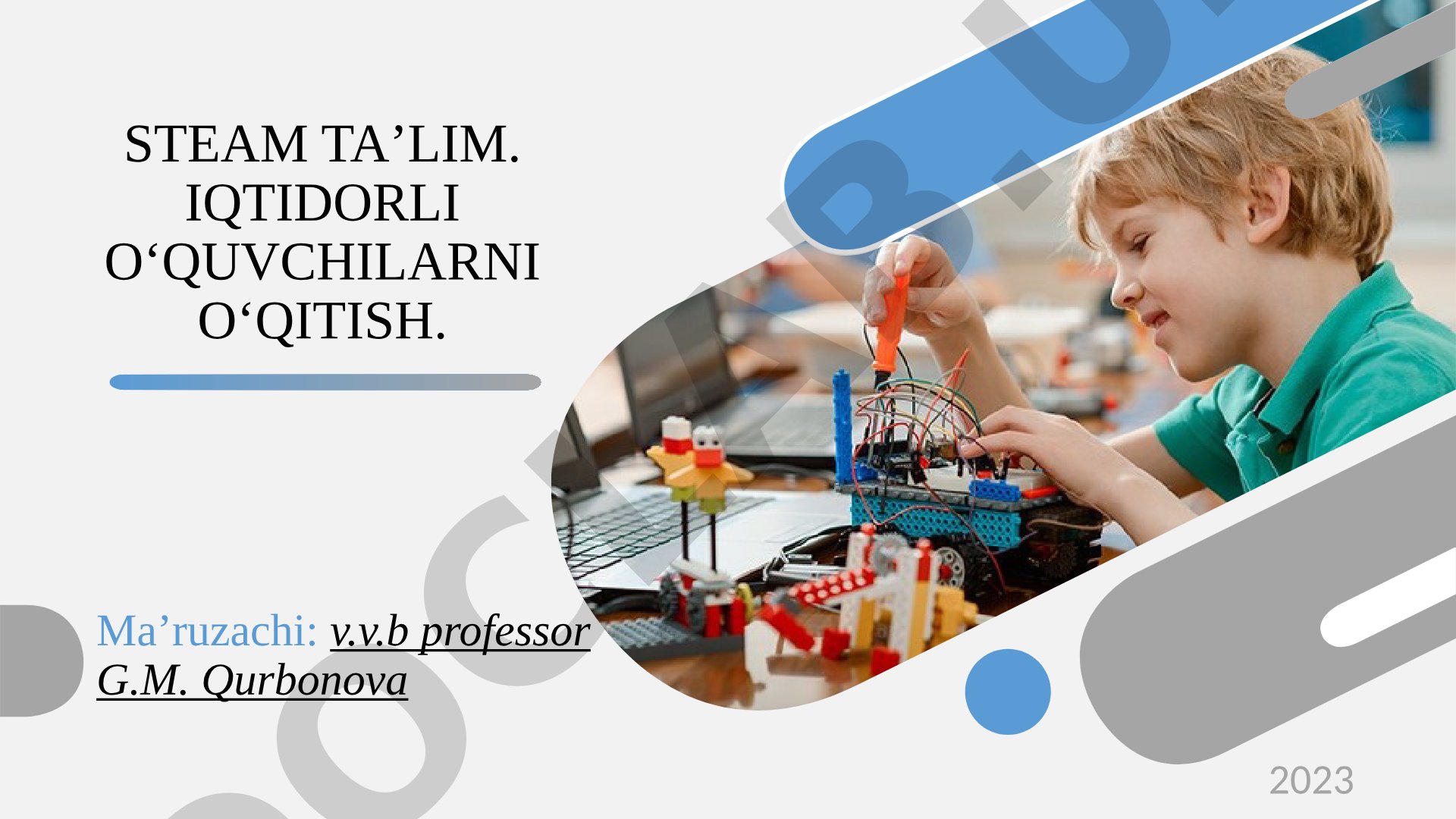 STEAM ta'lim. Iqtidorli o'quvchilarni o'qitish