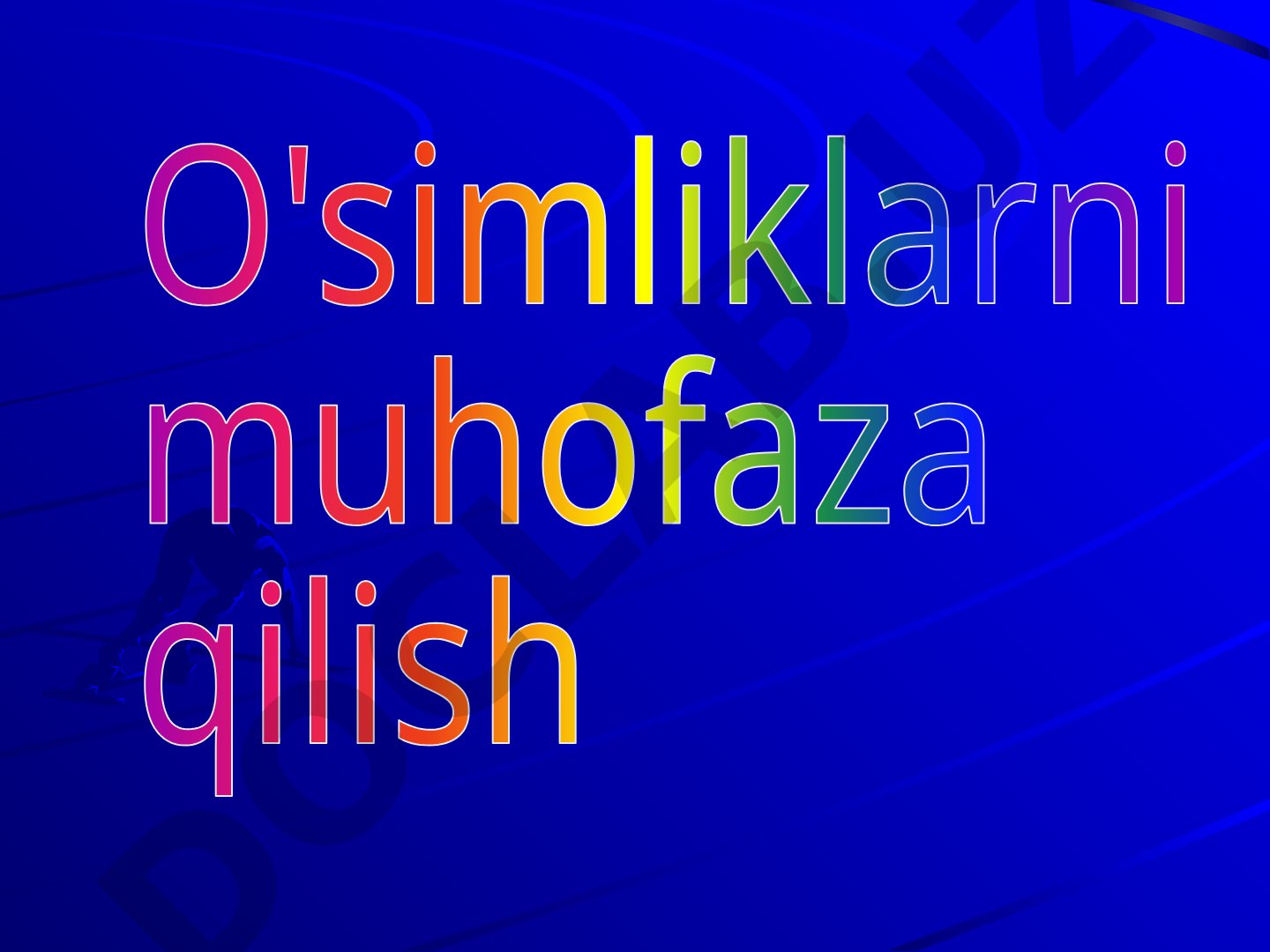 O'simliklarni muhofaza qilish mavzusida test savollari