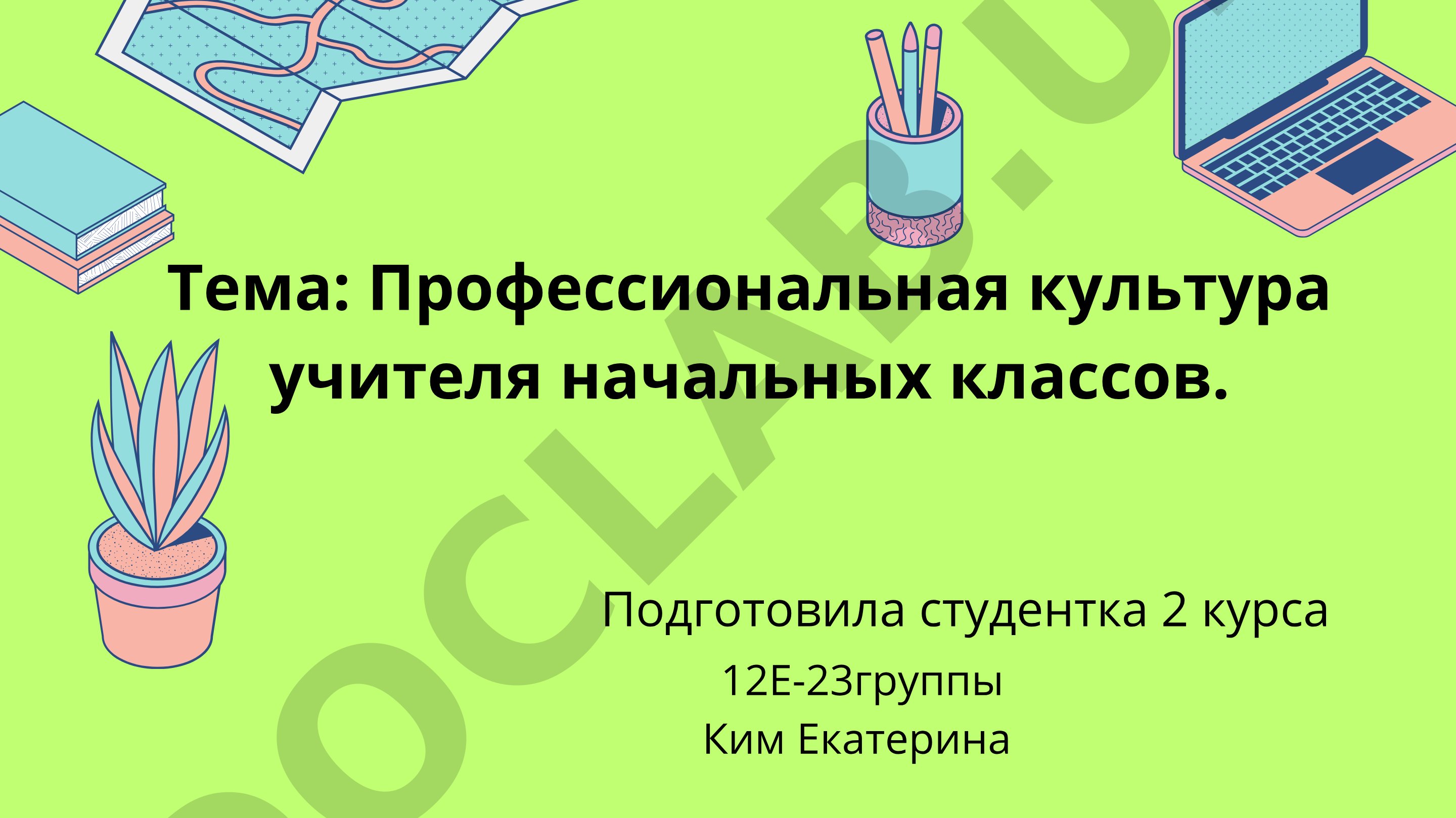 Профессиональная культура учителя начальных классов