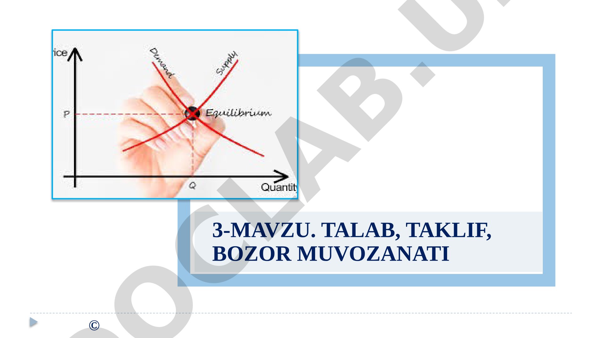 Talab, taklif, bozor muvozanati