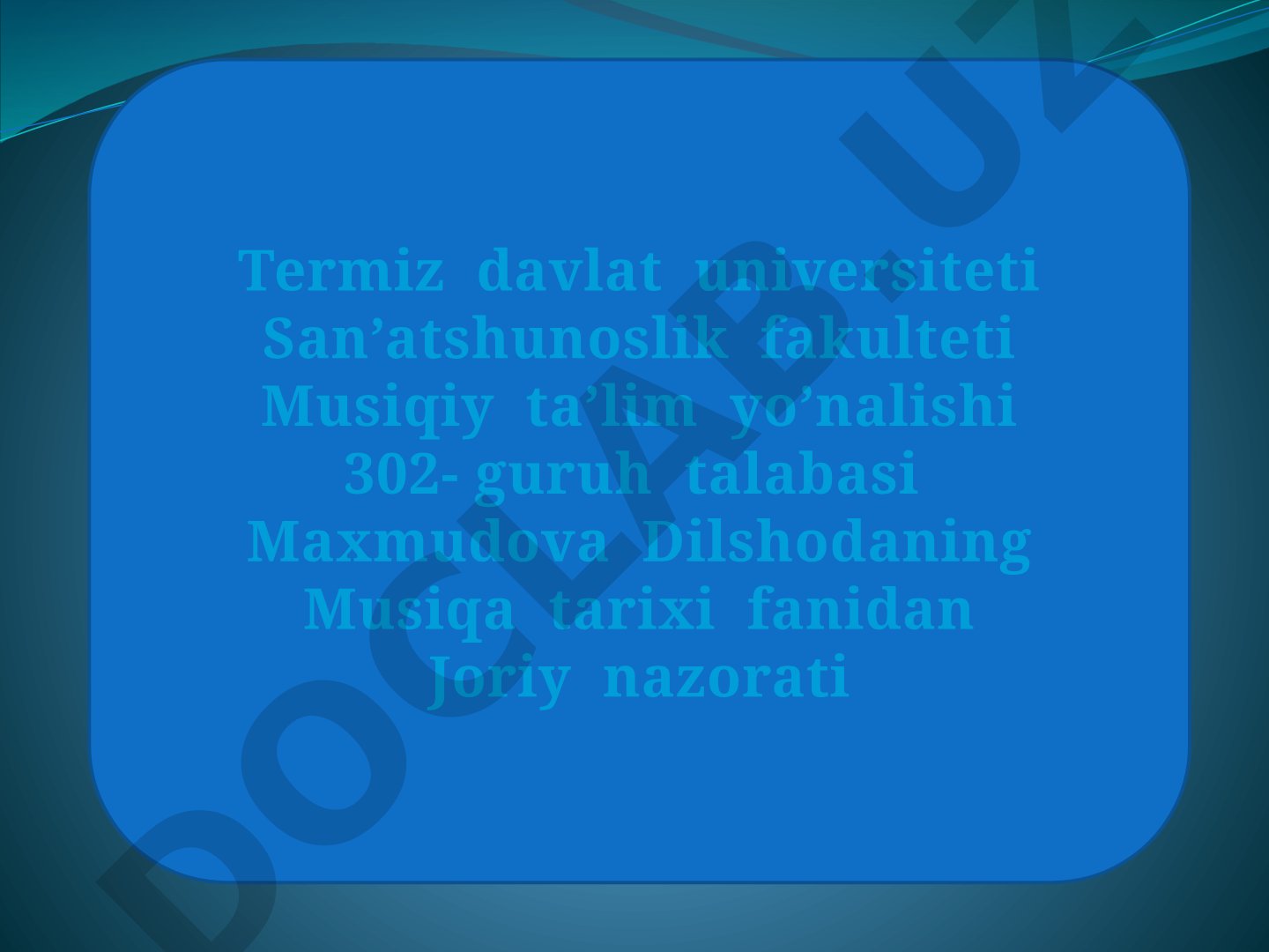 Opera san’ati va uning rivojlanishi