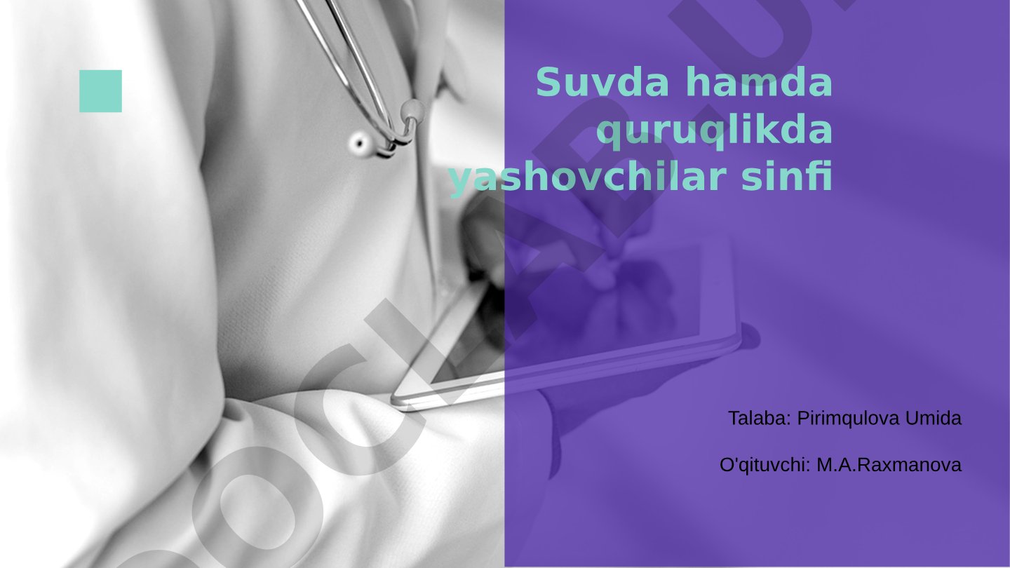 Suvda hamda quruqlikda yashovchilar sinfi
