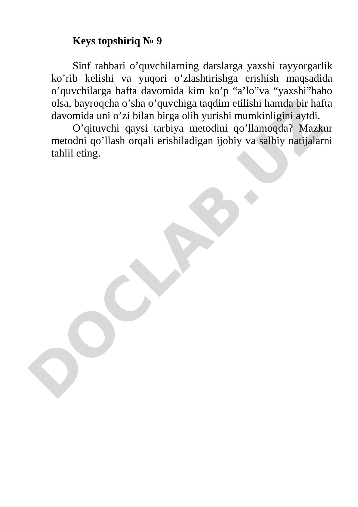 Rag‘batlantirish metodining ijobiy va salbiy natijalari tahlili